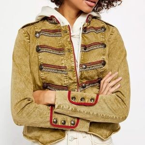 Free People Naomi Structured Military Jacket XS NWT